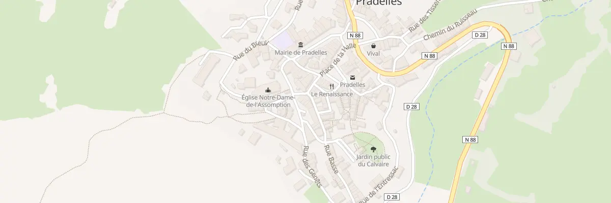 Plan du 5153 Rue du Mazel à Pradelles