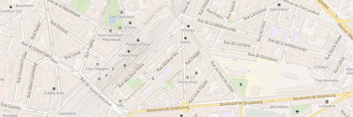 Plan du 5 Rue Général Riu à Montpellier