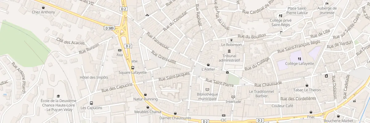 Plan du 9 Rue Pannessac au Puy-en-Velay