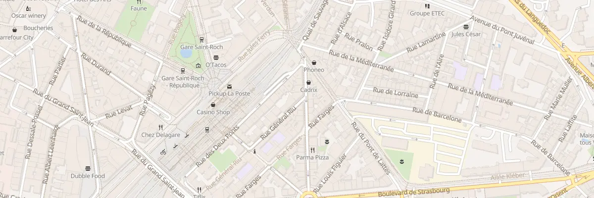 Plan du 2 Rue Général Riu à Montpellier