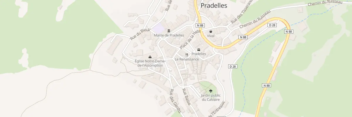 Plan du 5205 Rue du Mazel à Pradelles
