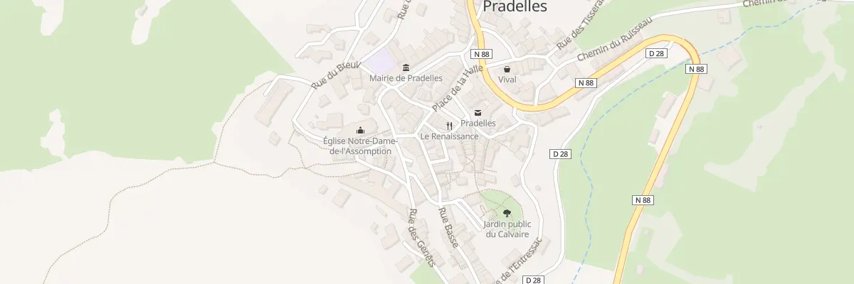 Plan du 5203 Rue du Mazel à Pradelles