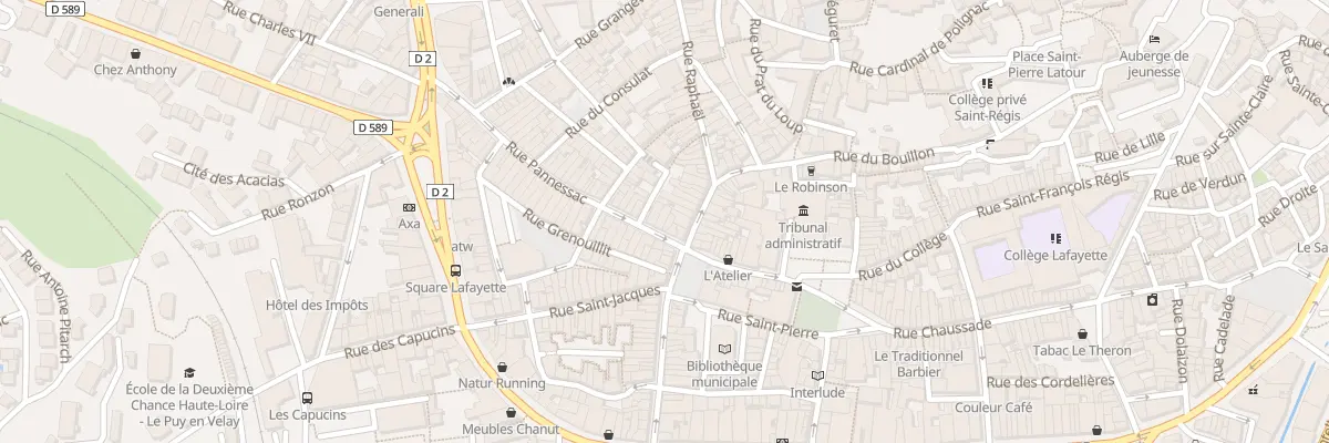 Plan du 12 Rue Pannessac au Puy-en-Velay