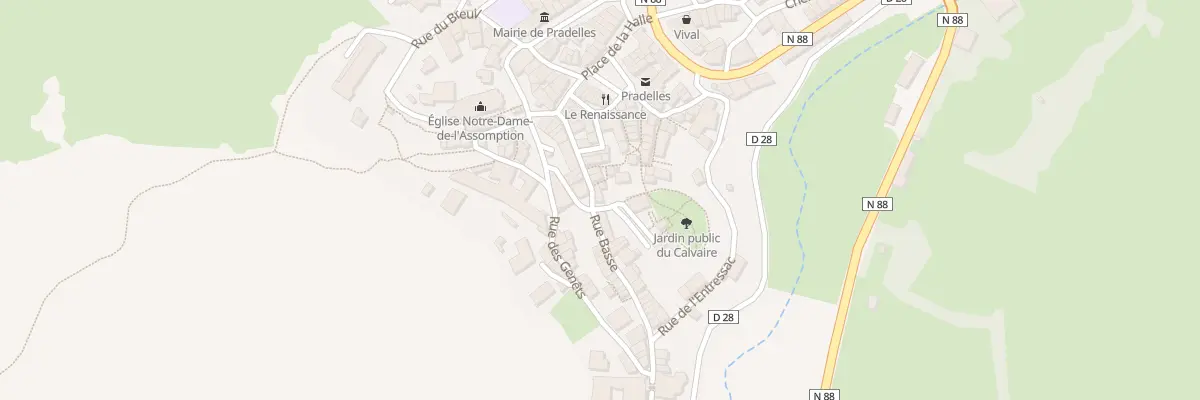 Plan du 5001 Rue du Mazel à Pradelles