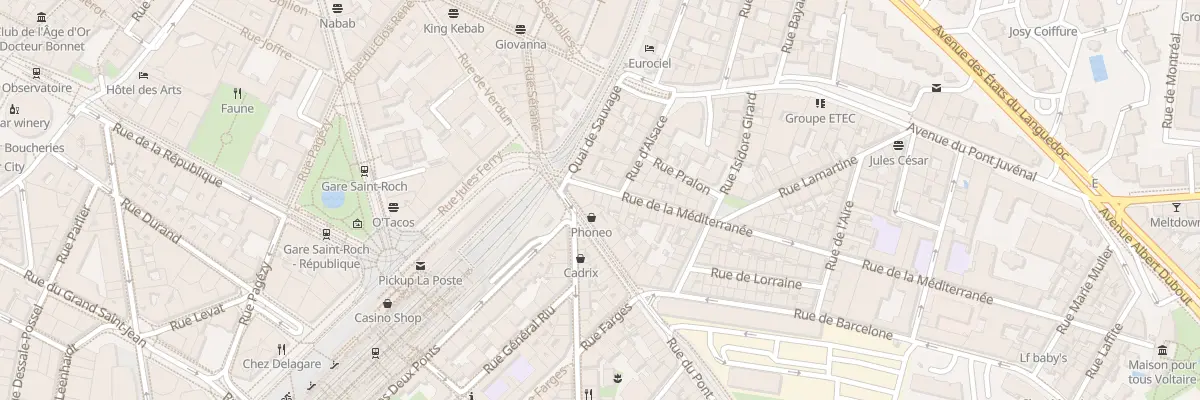 Plan du 4 Rue de la Méditerranée à Montpellier