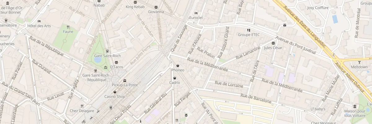 Plan du 8 Rue de la Méditerranée à Montpellier