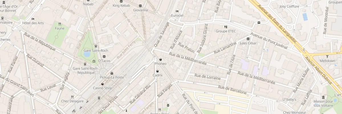 Plan du 10 Rue de la Méditerranée à Montpellier