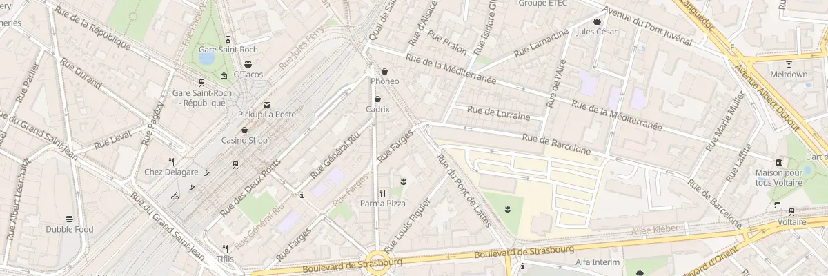 Plan du 1B Rue Farges à Montpellier