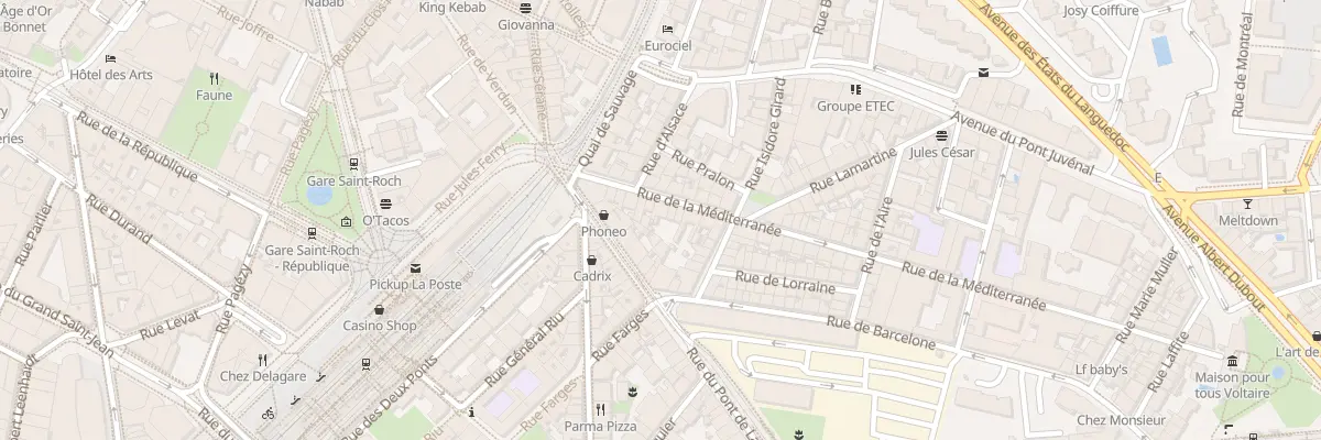 Plan du 14 Rue de la Méditerranée à Montpellier