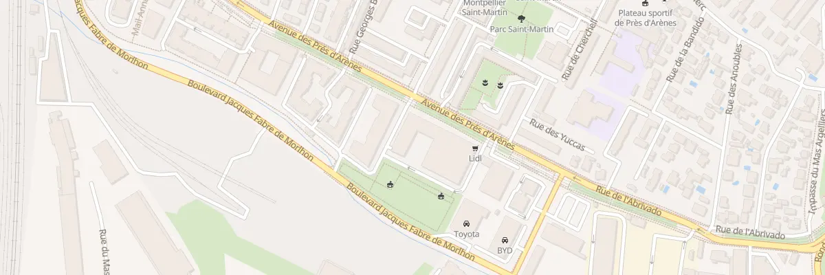 Plan du 25 Rue Assia Djebar à Montpellier
