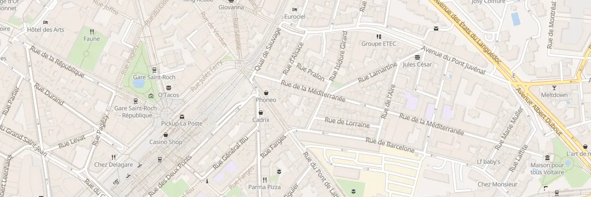 Plan du 16 Rue de la Méditerranée à Montpellier