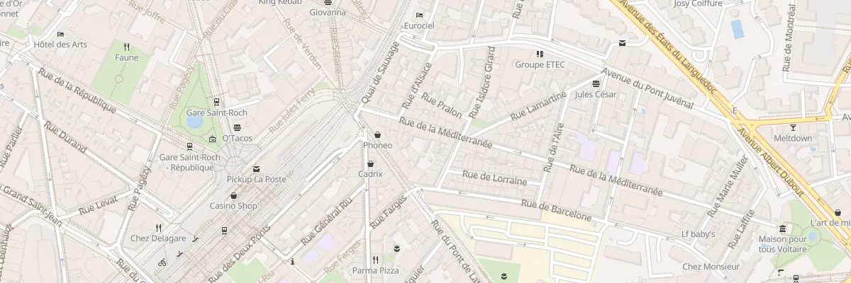 Plan du 18 Rue de la Méditerranée à Montpellier