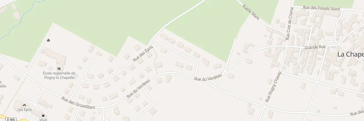 Plan du 16 Rue du Verdeau à Flogny-la-Chapelle
