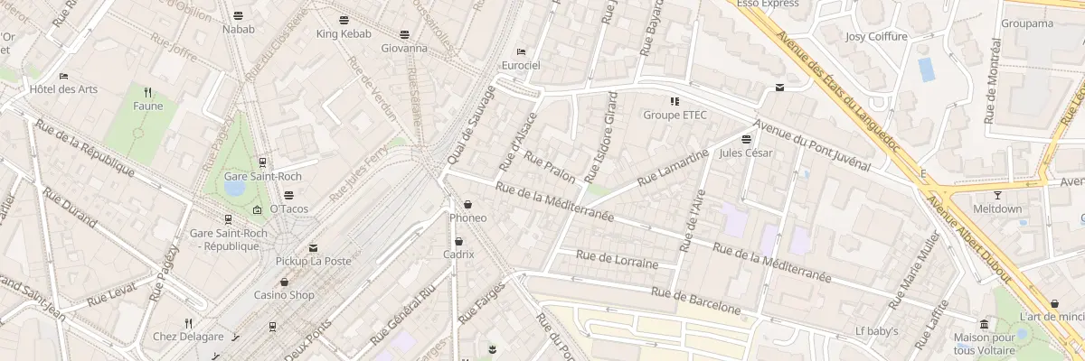 Plan du 13 Rue de la Méditerranée à Montpellier