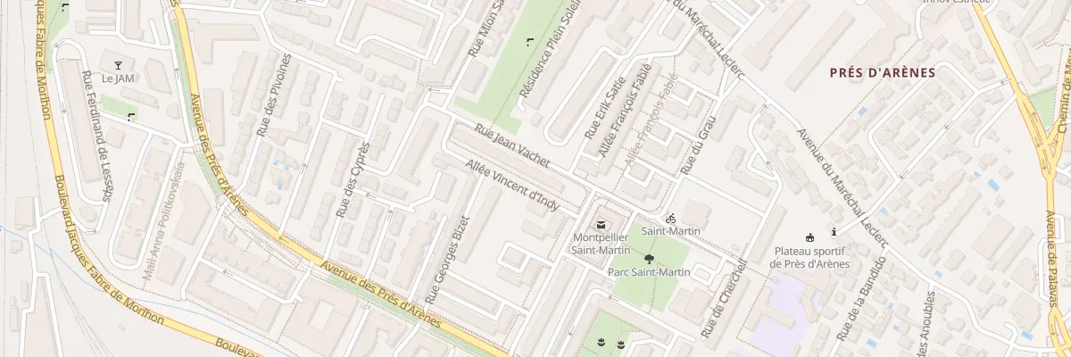 Plan du 2B Rue des Catalpas à Montpellier