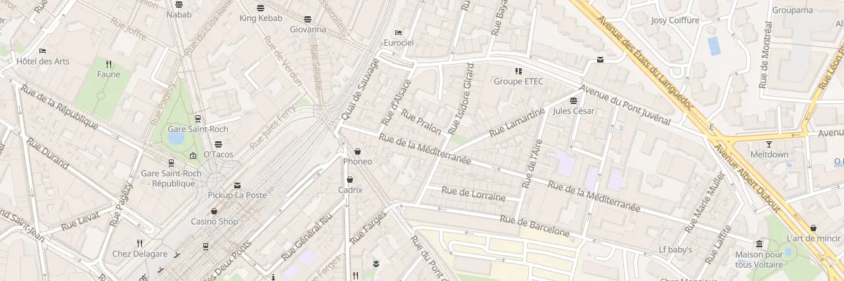 Plan du 15 Rue de la Méditerranée à Montpellier