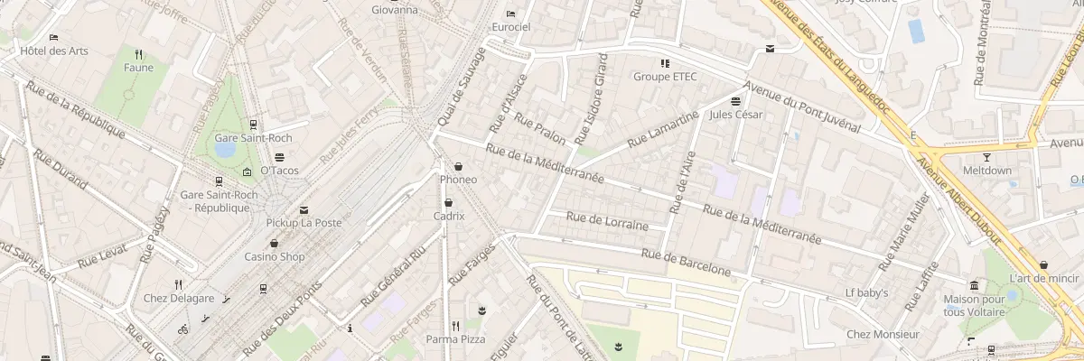 Plan du 22 Rue de la Méditerranée à Montpellier