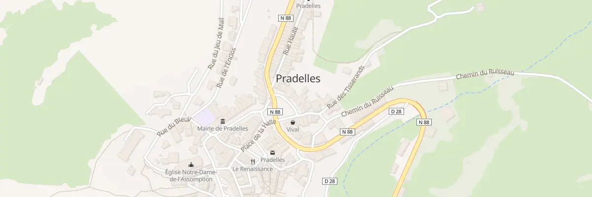 Plan du 5063A Pl du Foirail à Pradelles