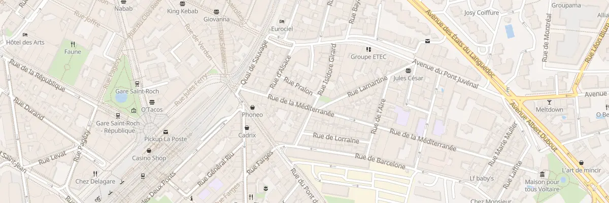 Plan du 17 Rue de la Méditerranée à Montpellier