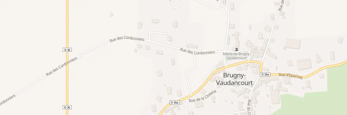 Plan du 1 Rue des Cordonniers à Brugny-Vaudancourt