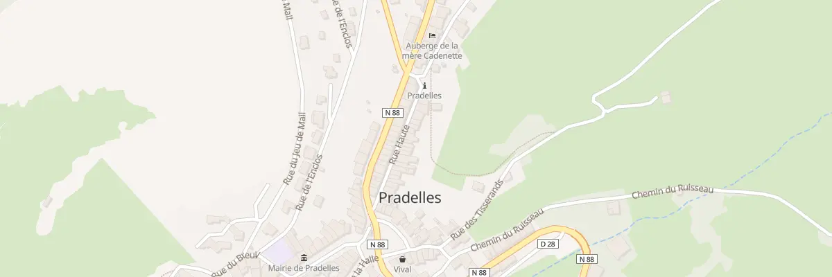 Plan du 5058 Rue Haute à Pradelles