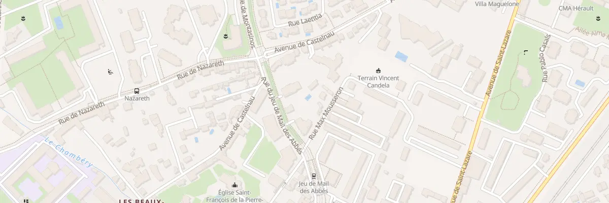 Plan du 368 Rue du Jeu de Mail des Abbés à Montpellier