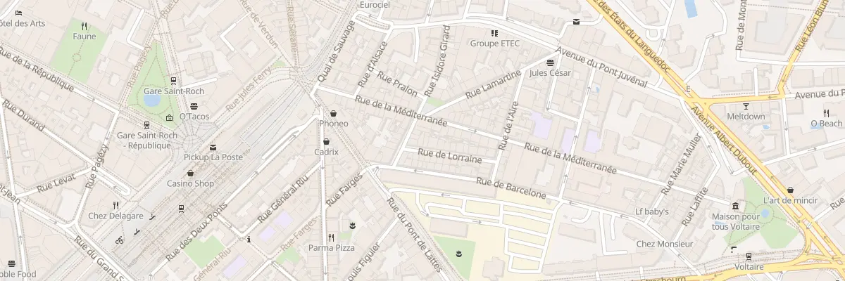 Plan du 3 Rue de Lorraine à Montpellier