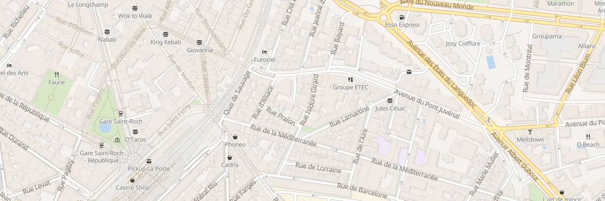 Plan du 21 Rue Isidore Girard à Montpellier