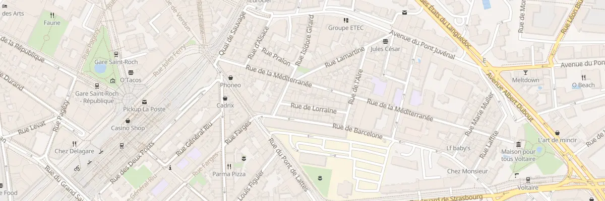Plan du 7 Rue de Lorraine à Montpellier