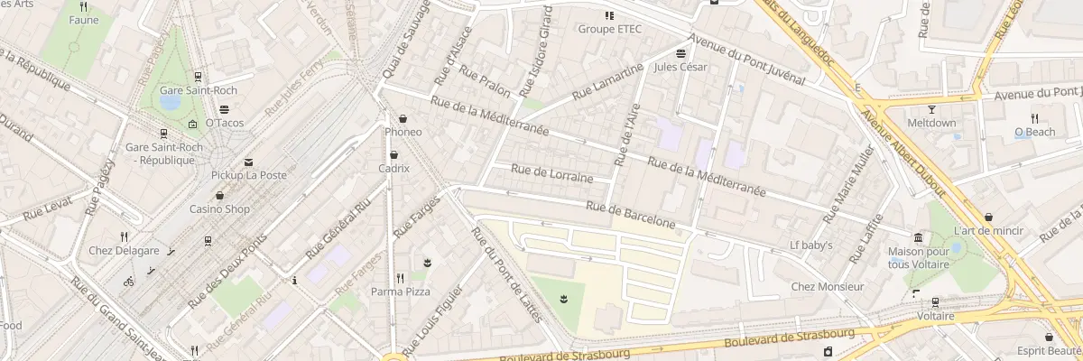 Plan du 14 Rue de Lorraine à Montpellier