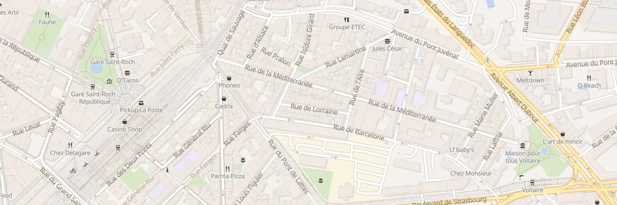 Plan du 9 Rue de Lorraine à Montpellier