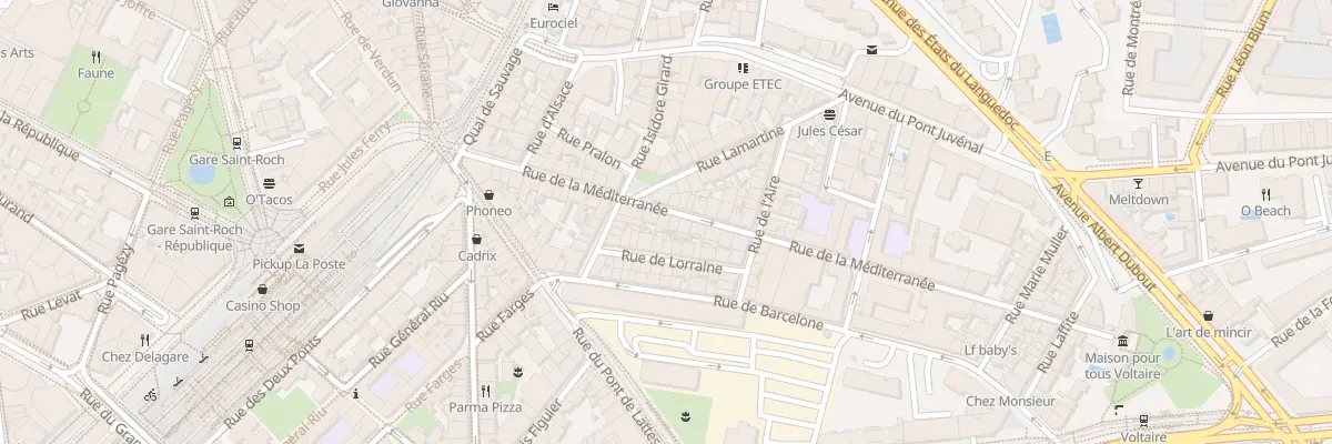 Plan du 30 Rue de la Méditerranée à Montpellier
