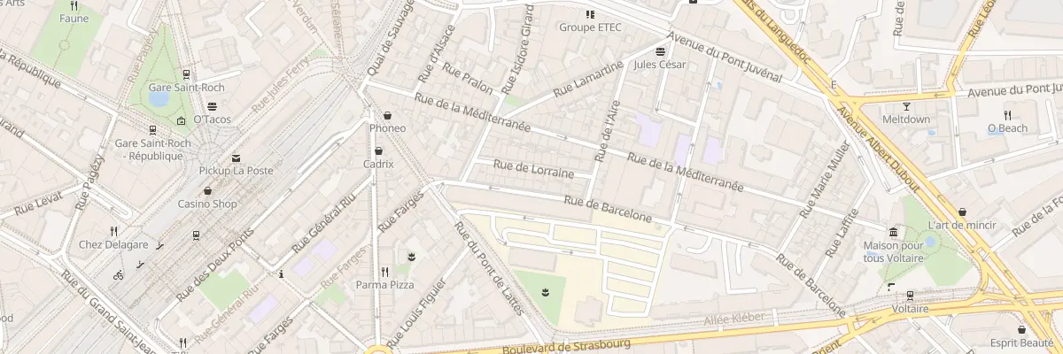 Plan du 16 Rue de Lorraine à Montpellier