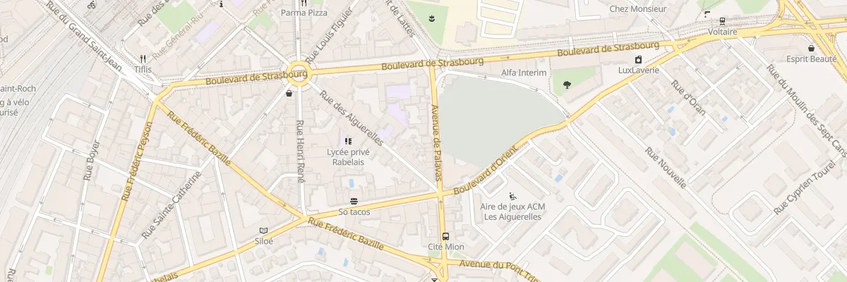 Plan du 18 Av de Palavas à Montpellier