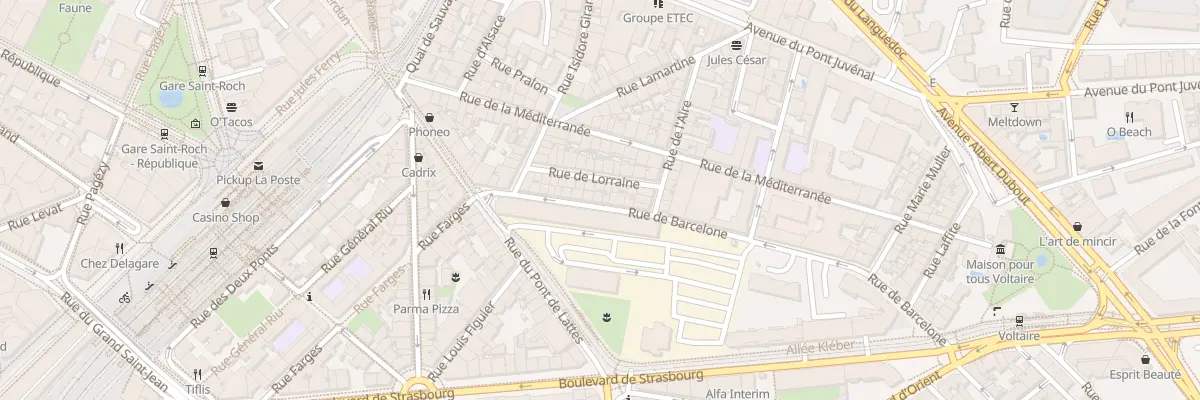 Plan du 23 Rue de Barcelone à Montpellier