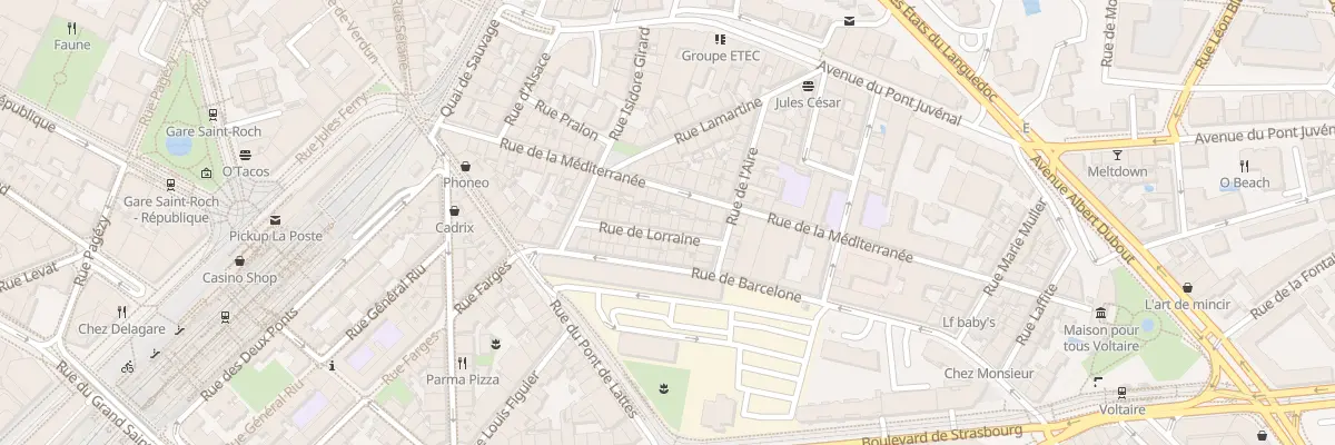 Plan du 15 Rue de Lorraine à Montpellier