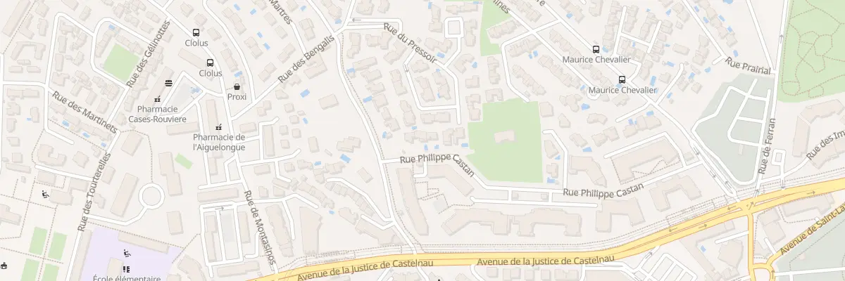 Plan du 380 Rue Philippe Castan à Montpellier