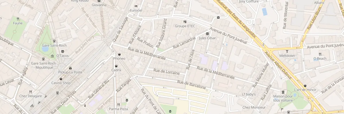 Plan du 27 Rue de la Méditerranée à Montpellier