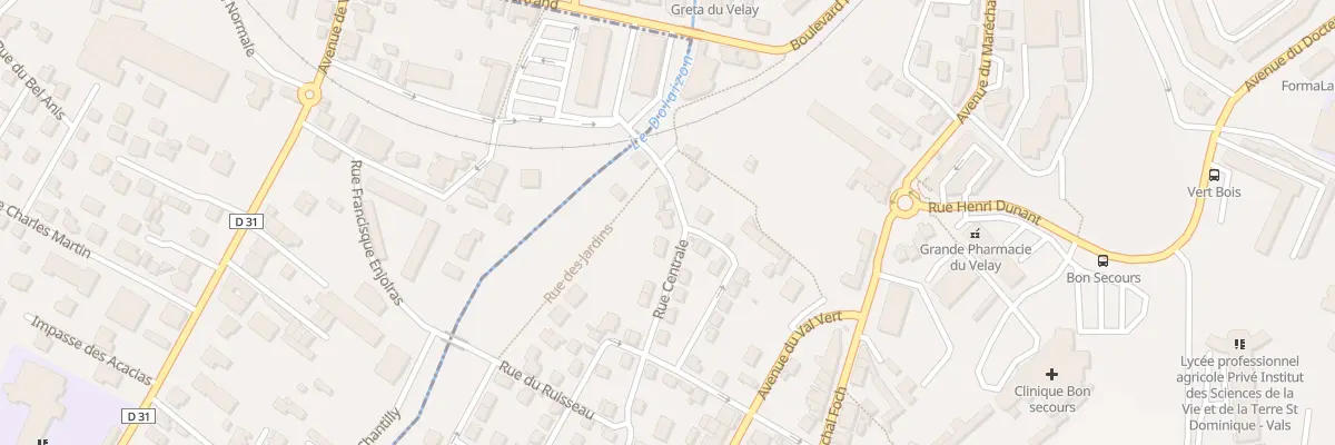 Plan du 6 Rue Centrale au Puy-en-Velay