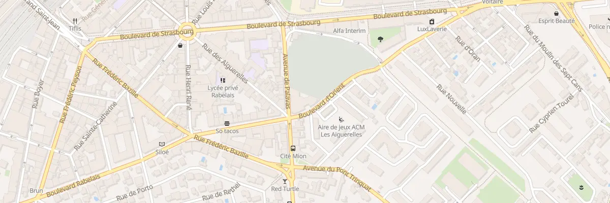 Plan du 3 Av de Palavas à Montpellier
