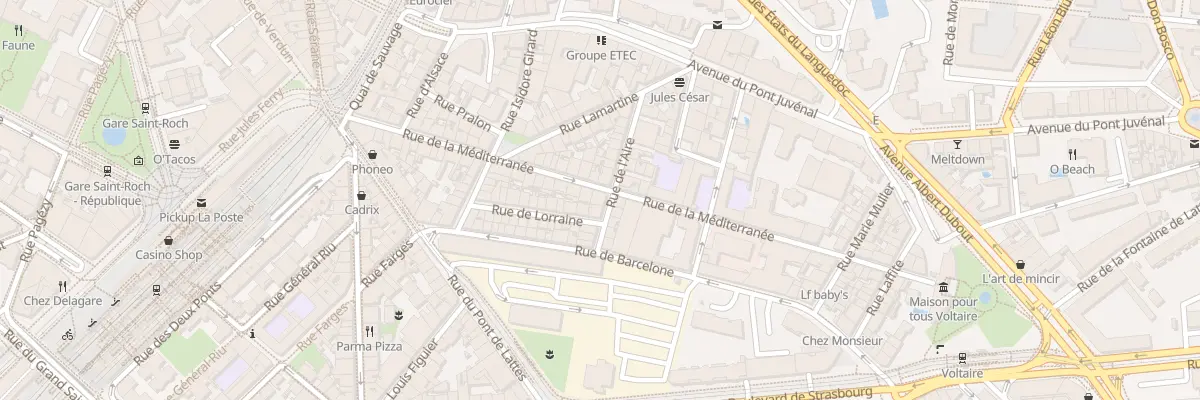 Plan du 42 Rue de la Méditerranée à Montpellier