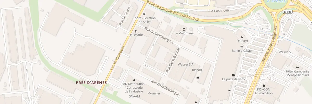 Plan du 55 Rue Hubertine Auclert à Montpellier