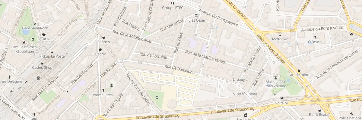 Plan du 46 Rue de la Méditerranée à Montpellier