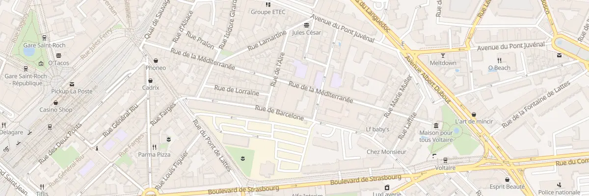 Plan du 48 Rue de la Méditerranée à Montpellier