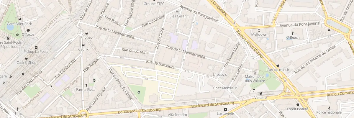 Plan du 50 Rue de la Méditerranée à Montpellier