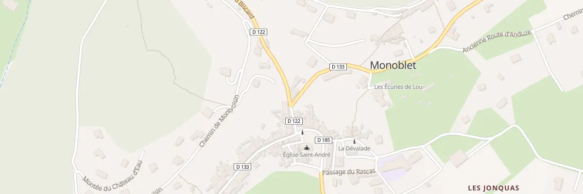 Plan du 2 Rte du Biscard à Monoblet