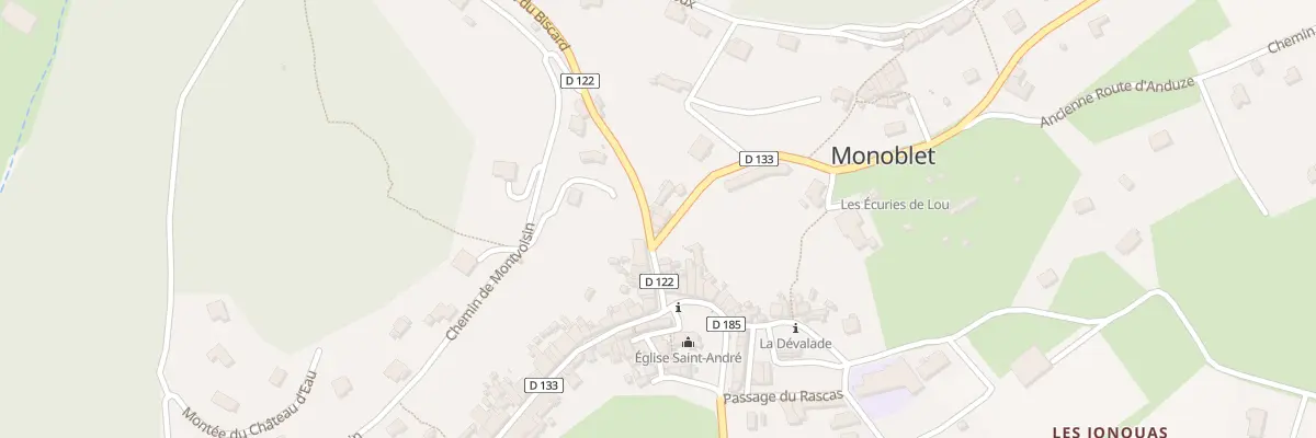 Plan du 20 Rte du Biscard à Monoblet