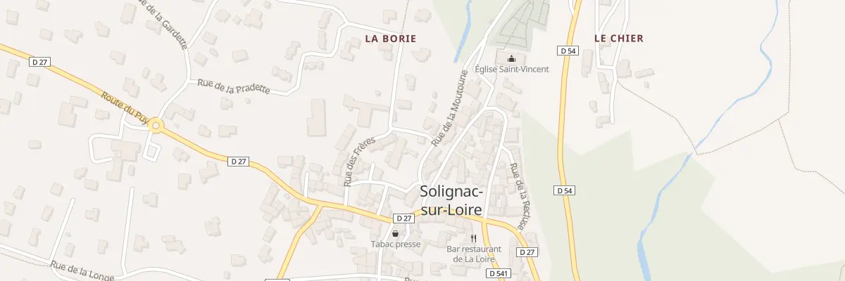 Plan de la Rue de la Moutoune à Solignac-sur-Loire