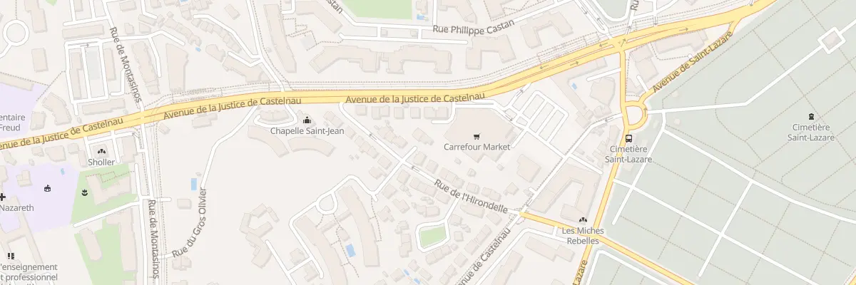 Plan du 1 Rue des Mesanges à Montpellier