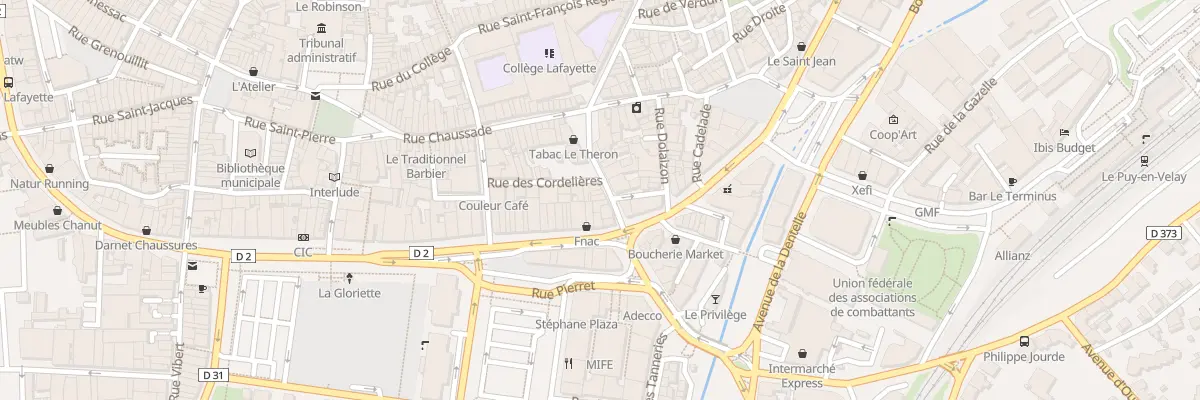 Plan du 22 Rue Portail d’Avignon au Puy-en-Velay